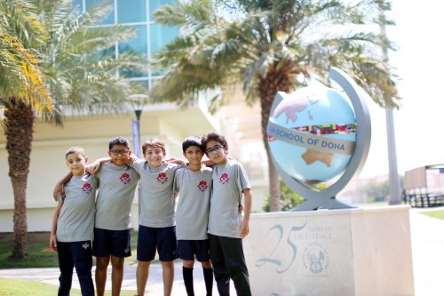 image represent students in doha american school